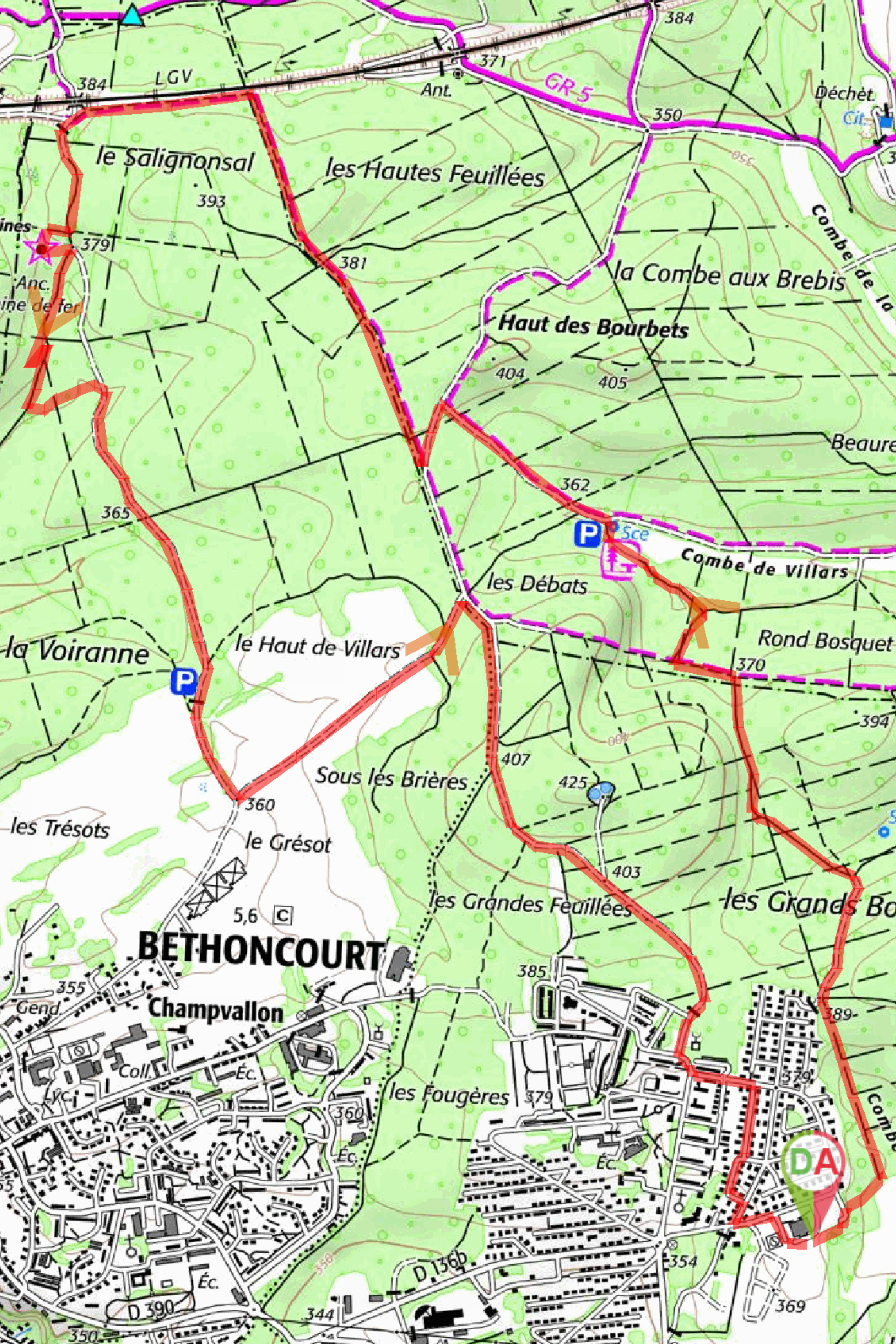 Parcours Nord 10km - Forêt